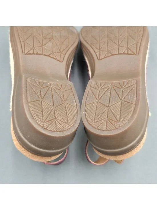 Revitalign Ojai Tweed Back-Strap Clog Wine Berry Canvas Comfort Shoes Size 7.5 - Picture 8 of 10